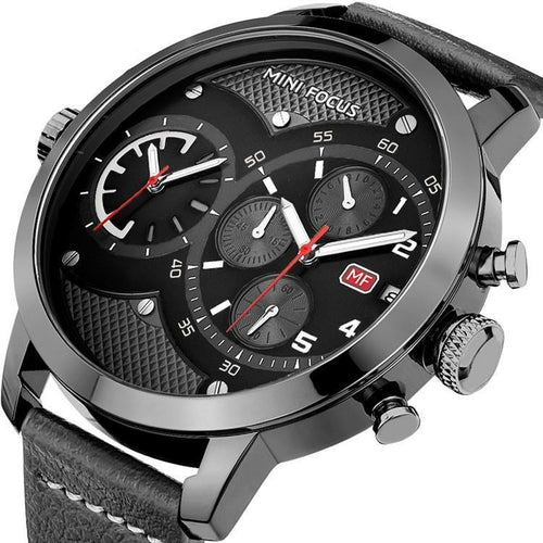 Double Movement Waterproof Quartz Watch For Men